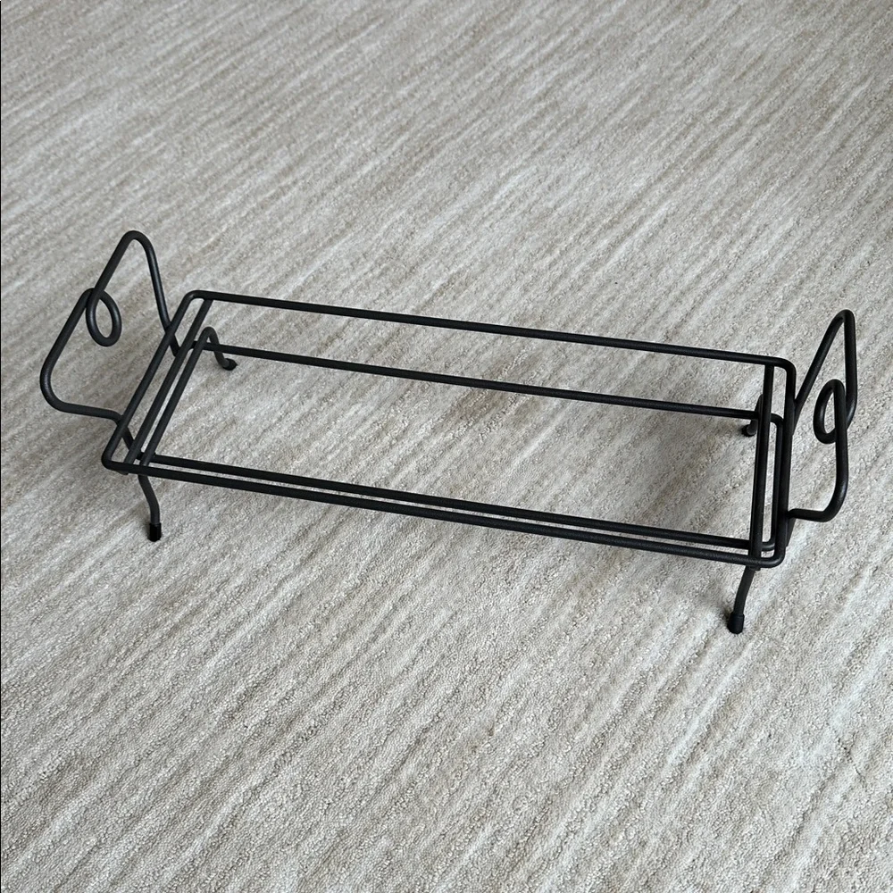 Pampered Chef Simple Additions Wrought Iron Black Metal Hospitality Stand Only